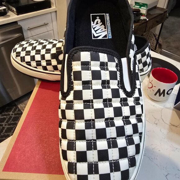 Vans Slip-er 2 MTE MOUNTAIN Slipper Checkerboard Black/White VN0A4UWOIB8 MENS 12 - Picture 2 of 9